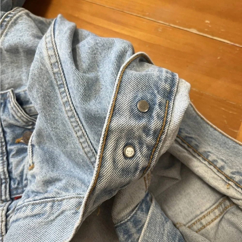 VTG Levi’s 70507-0334 USA Made Denim Trucker Jacket Large 26x26 303 Button Back - Picture 10 of 10